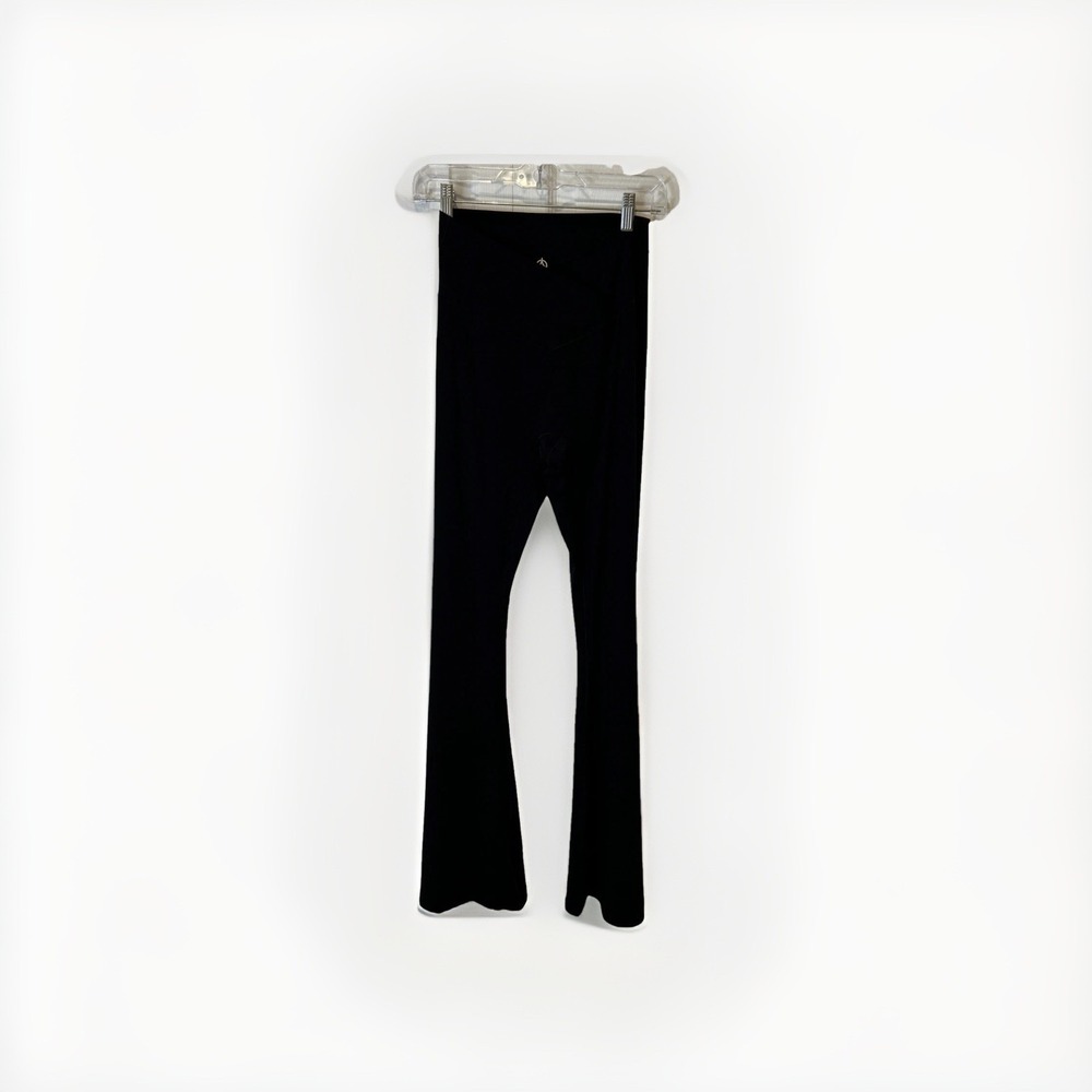 Sunzel Flare Leggings Womens Large Black Crossover Waist Yoga Pants Athletic L
